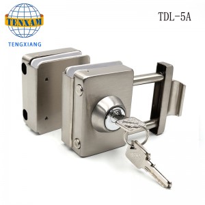 China Lieferant Großhandel rahmenlose Glastür Hardware gehärtetes Gleitglas-Türschloss