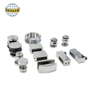 Edelstahlglasdusche Schiebetür -Hardware -Armaturen mit Bad Schiebetür Rutsch Roller